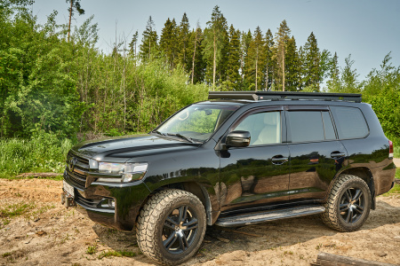 Багажник экспедиционный (платформа) алюминиевый РИФ 1200x2080 мм для Toyota Land Cruiser 200 (с крепежом) RIF200-roof4
