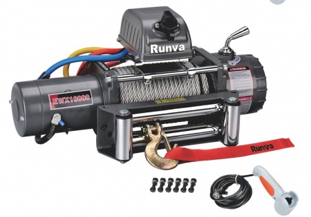 Лебёдка электрическая 12V Runva 10000lbs, 4500кг   EWX10000S