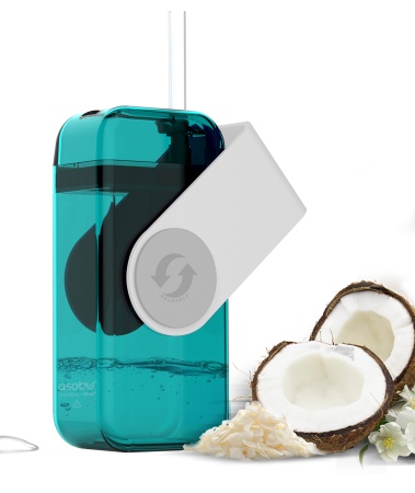 Бутылка JUICY DRINK, 290 мл, бирюза/белый  JB300.01-WHITE
