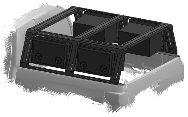 Ящик инструментальный для грузового каркаса STC Toyota Tundra Crew Max 2006-2021 STC-TTCM/06-CFS-BOX