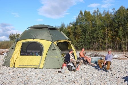 Шатер автомат Maverick Cosmos 400 (хаки/желто-горчичный)  M-KM-013