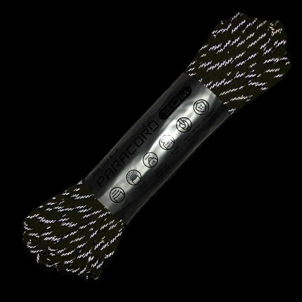 Паракорд 550 CORD nylon 30м световозвращающий (army green)  550.N30.LM.A.GR