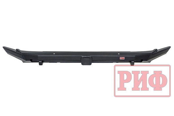 Бампер передний силовой/защита штатного бампера РИФ Renault Duster 2021+ с квадратом под  фаркоп и защитой радиатора RIF022-10100