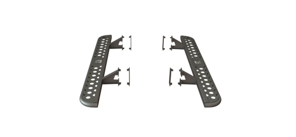 Пороги силовые Toyota Land Cruiser Prado 120 цельная ступень STC-TLCP120-S-C1