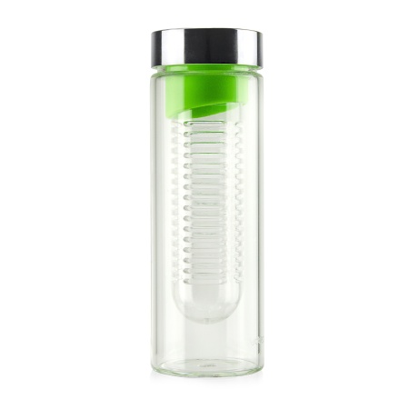 Бутылка FLAVOUR IT, 480 мл, серебряный/ зеленый  SWG11.04/16-GREEN