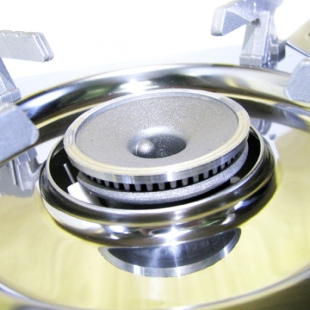  Плита газовая портативная "СЛЕДОПЫТ - DeluxE", (с подогревом) нержавеющая сталь, цанговый баллон  PF-GST-N03