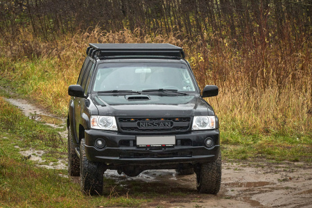 Багажник экспедиционный (платформа) алюминиевый РИФ 1250x2080 мм для Nissan Patrol Y61 2004+ (с крепежом) RIFY61-roof4