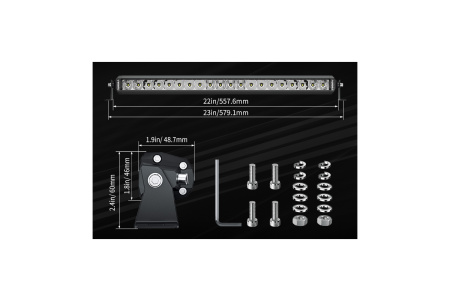 Светодиодная фара комбинированного света AURORA 508 мм 100W LED ALO-S5D1-20-H