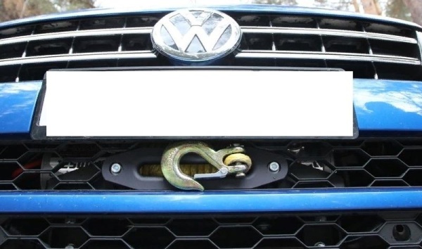 Кронштейн лебедки в штатный бампер RIVAL Volkswagen Amarok 2010-   2L.5801.1