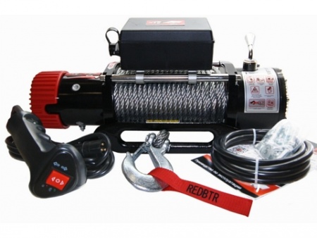 Лебёдка электрическая redBTR серия HUNTER 9,5 (12v) с чугунным клюзом   989501