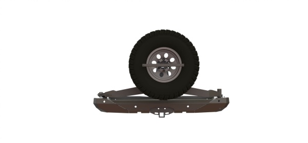 Бампер силовой задний Toyota Land Cruiser 200 с квадратом под фаркоп и калиткой STC-TLC200-BRT2-C1