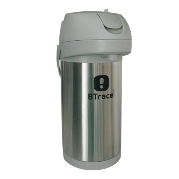 Термос BTrace с пневмонасосом 3500 мл, серебристый  805-3500