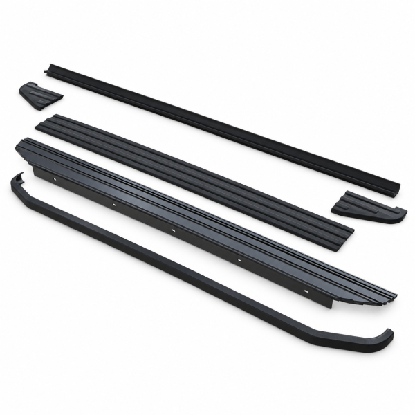 Фото для каталога: Порог Premium-Black Rival Volkswagen Amarok/Toyota Hilux/Ssang Yong Actyon Sport/Nissan Pathfinder/Nissan Navara/Mitsubishi L200/Ford Ranger A193ALB