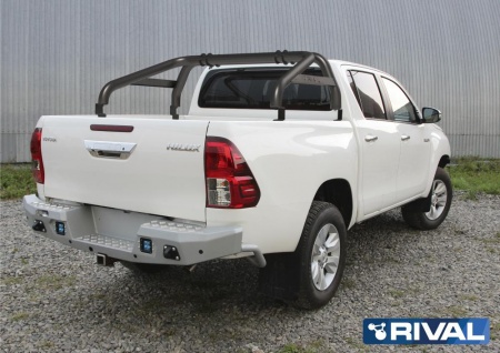 Дуги кузова черные d76 RIVAL Toyota Hilux 2015-  R.5716.010.PB