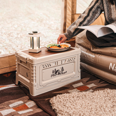 Ящик туристический Naturehike 25 л, трансформер, со столешницей, бежевый CNH22SN019-ML25