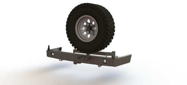 Бампер силовой задний Toyota Land Cruiser Prado 150 с квадратом под фаркоп, калиткой и противотуманными фарами STC-TLCP150-BR-L2-C1