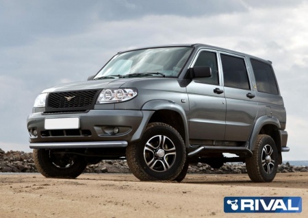 Защита переднего бампера d76 RIVAL UAZ Patriot 2005-2014  R.6301.004
