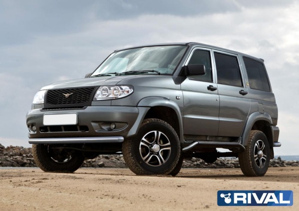Защита переднего бампера d76 RIVAL UAZ Patriot 2005-2014  R.6301.004