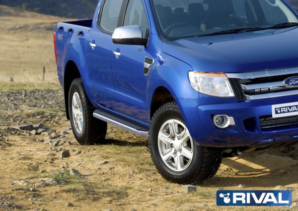 Порог "Premium" RIVAL Ford Ranger/Mitsubishi L200/Nissan Navara/Nissan Pathfinder/Ssang Yong Actyon Sport/Toyota Hilux/Volkswagen Amarok  A193ALP