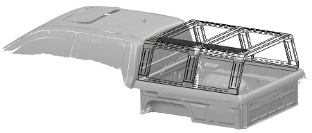 Molle панель малая для грузового каркаса STC Sollers ST8 2024+ STC-SST8/24-CFS-SB