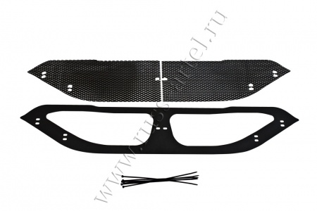 Защитная сетка решетки переднего бампера Русская артель Nissan Qashqai 2011-2014  SRN-136702