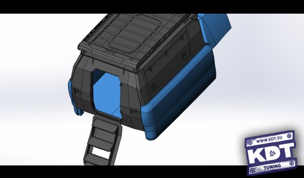 Кунг экспедиционный увеличенный трехдверный "Лабаз" KDT Toyota Tundra Double Cab Long 2007-2013  222821W