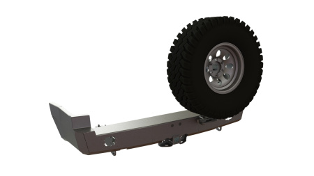 Бампер задний Nissan Patrol Y61 1997+ калитка справа, под ПТФ STC-NPY61-BR-C2-L2