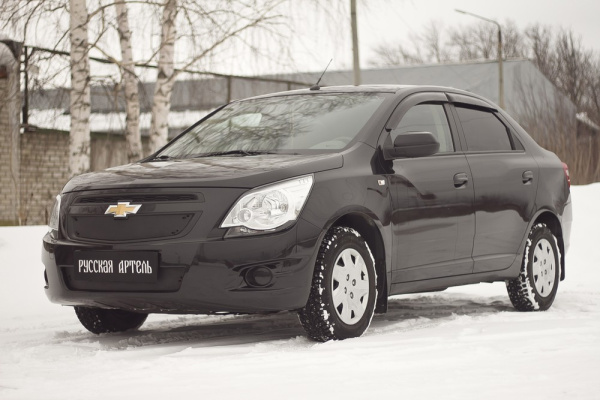 Зимняя заглушка решетки радиатора и перед. бампера Chevrolet Cobalt 2013-2015 (седан) ZRC-126602