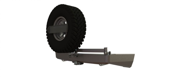 Бампер силовой задний Mitsubishi Pajero Sport 2008-2015 c квадрат под фаркоп и калитка STC-MPS2-BR-C1