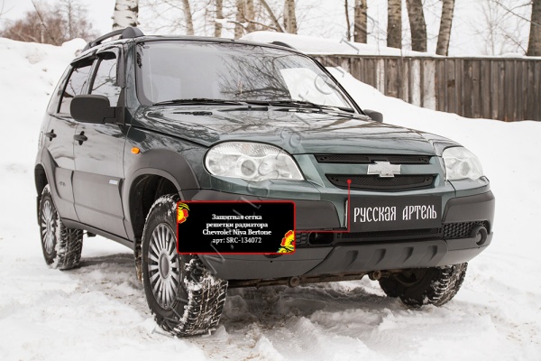 Защитная сетка решетки радиатора Русская Артель Chevrolet Niva Bertone 2009 SRC-134072