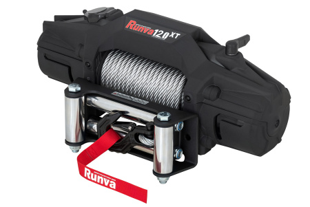 Лебёдка автомобильная электрическая 12V Runva 5443 кг стальной трос EWXT12000F