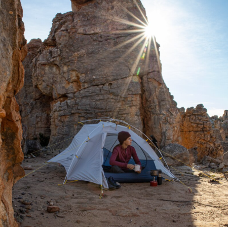 Палатка Naturehike Cloud Up-Wing Si 2-местная, алюминиевый каркас, серо-синяя NH19ZP083-2-2WDGRBL