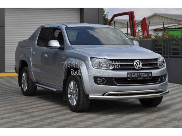 Защита ARP переднего бампера двойная d70/40 на Volkswagen Amarok (2010-2015) t4x45