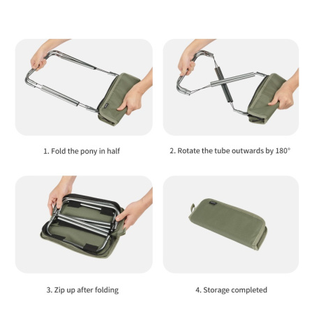 Табурет Naturehike Yamami XL01 складной, 29,5х22,5х28,5 см, до 160 кг, зеленый CNK2550JJ011-GR