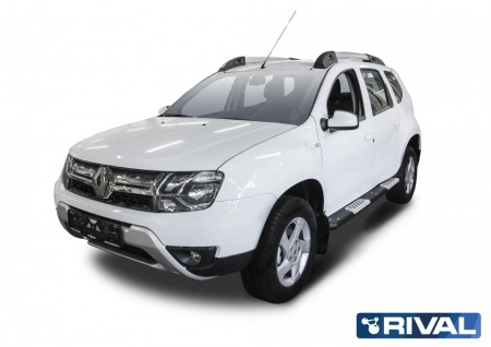 Алюминиевые пороги RIVAL Renault Duster/ Nissan Terrano 2014-  R.4703.013