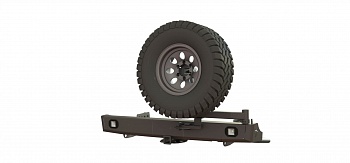 Бампер силовой задний Mitsubishi L200 2019+ c квадрат под фаркоп, калитка и и противотуманками STC-ML200/19-BR-L2-C1