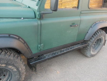 Пороги силовые алюминиевые KDT  Land Rover Defender 90 11032L