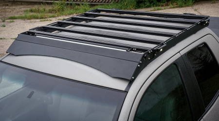 Багажник экспедиционный Toyota Tundra Double Cab 2006-2021 ШТОРКА дальний, рабочий, задний свет STC-TTDC/06-TR1+L1L2L3