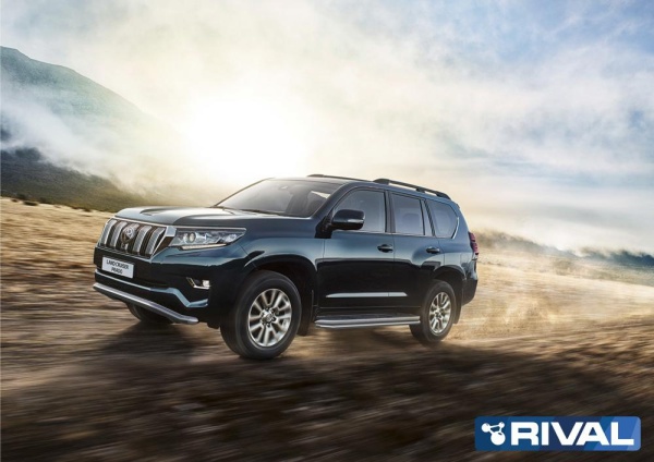 Защита штатного порога d42 RIVAL Toyota Land Cruiser 150 Prado  R.5704.016