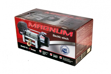 Лебёдка электрическая 12V Magnum 9000 lbs 4200 кг (стальной трос) EWG9000U