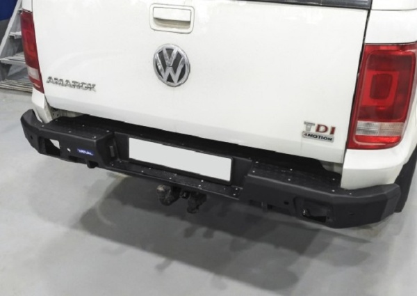 Бампер силовой задний AL (черный)  Rival  для Volkswagen Amarok 2010- 2D.5806.1-NL