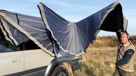 Маркиза автомобильная РИФ веерная, безопорная 2х2,3 м (левая)  RIFAV042023801