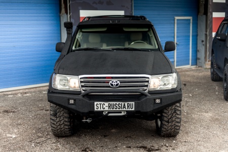 Бампер силовой передний Toyota Land Cruiser 100 с защитной дугой STC-TLC100-BF-C1
