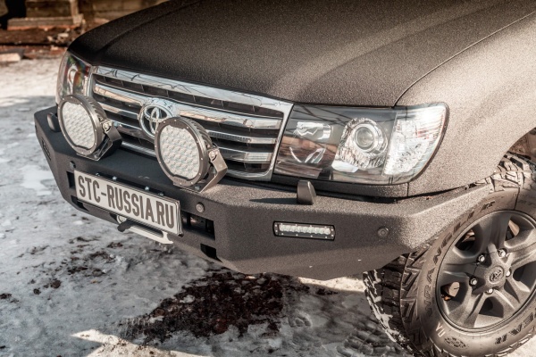 Бампер силовой передний  Toyota Land Cruiser 100 с фарами водительского света STC-TLC100-BF-L3