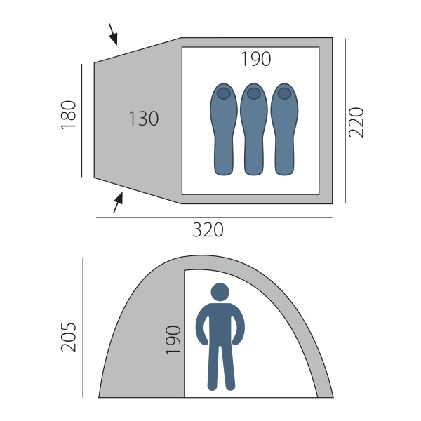 Палатка Arten Birdland (Синий)  T0488