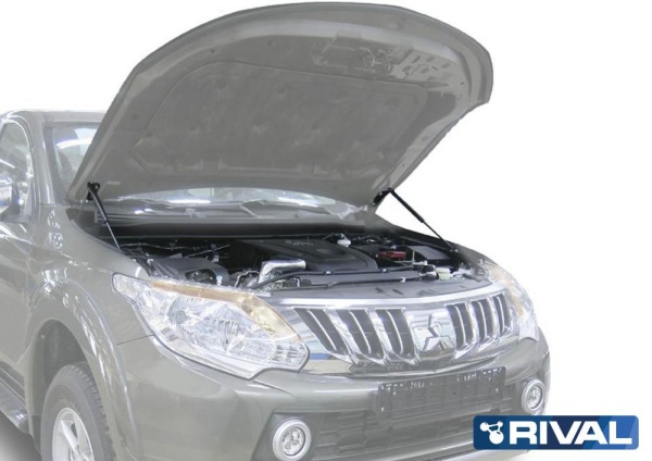Амортизаторы капота, 2 шт. RIVAL Pajero Sport 2016-/Mitsubishi L200 2015-  A.ST.4007.1