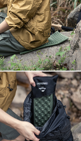 Коврик-сидушка туристический Naturehike 40,5х30,5х1,5 см. IXPE, бежевый NH20PJ025-KH