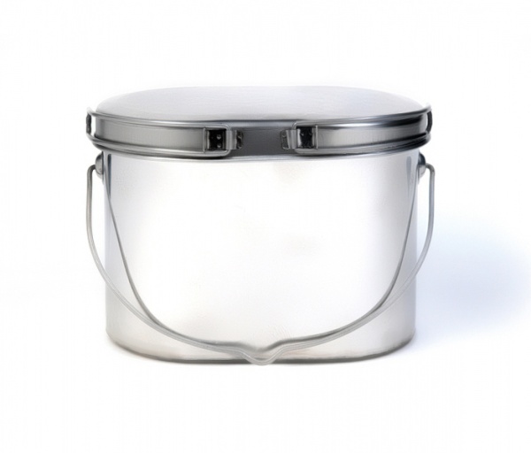 Котелок туристический 3,3 л., низкий, нержавеющая сталь, крышка с ручками  Кон-3,3р