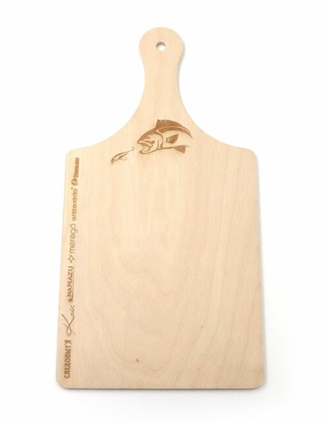 Доска разделочная СЛЕДОПЫТ деревянная 180х6х350 мм, с ручкой  PF-CWS-P89