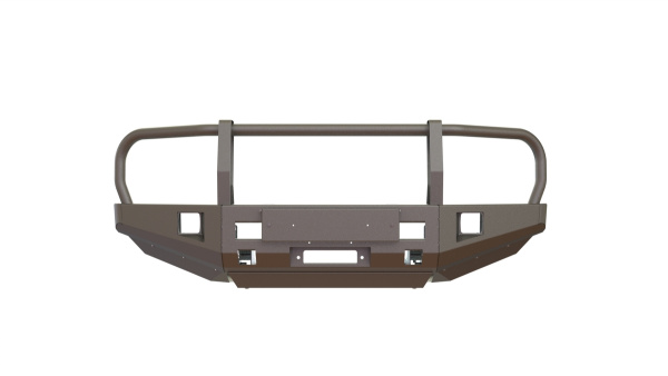 Бампер силовой передний STC Toyota Land Cruiser 100 с защитной фар (под ПТФ) STC-TLC100-BF-C2-L1